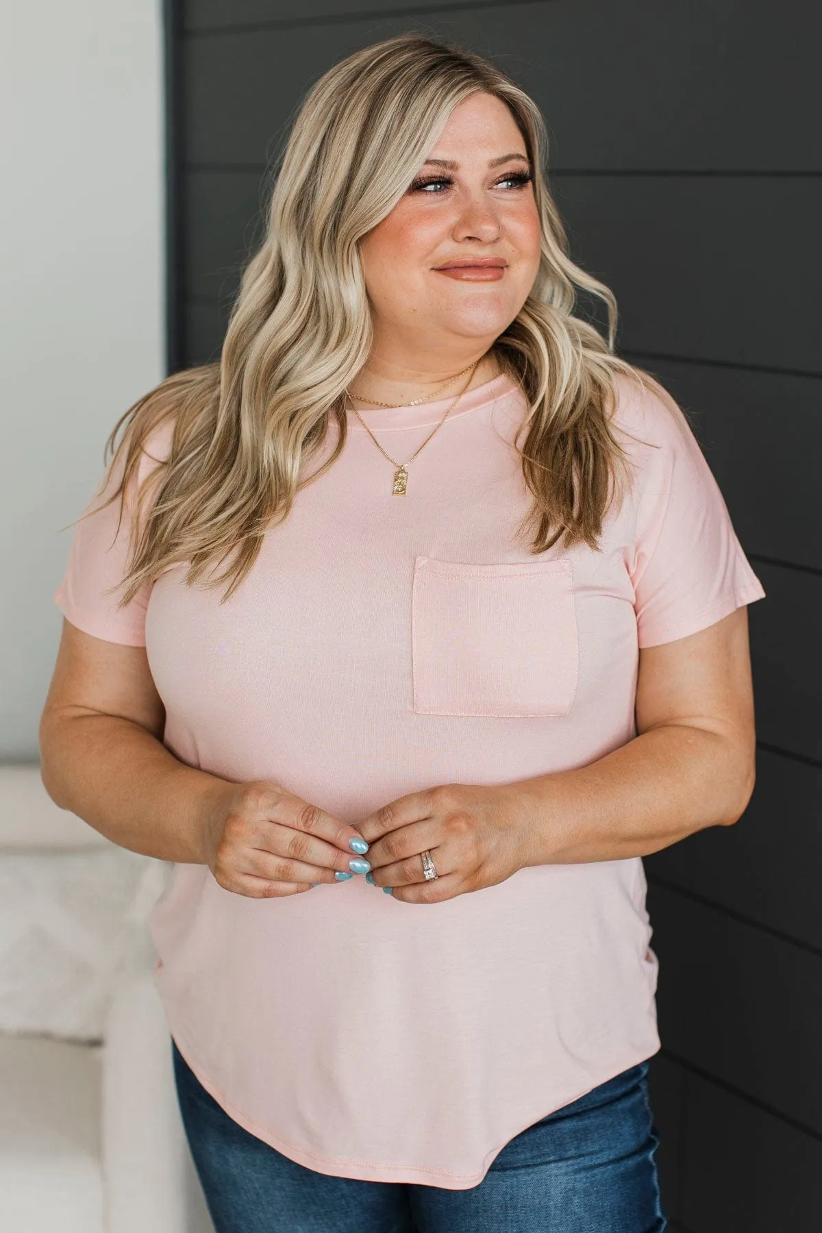 See Eye To Eye Pocket Top- Blush