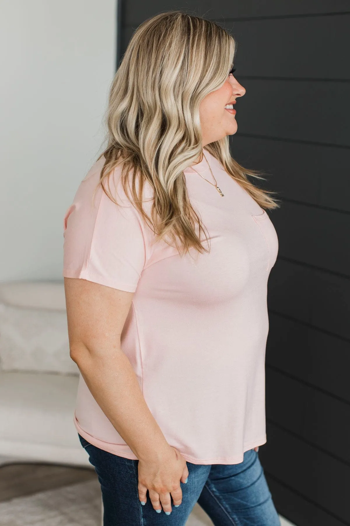 See Eye To Eye Pocket Top- Blush