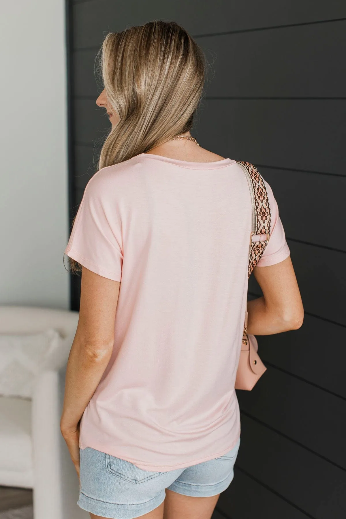 See Eye To Eye Pocket Top- Blush