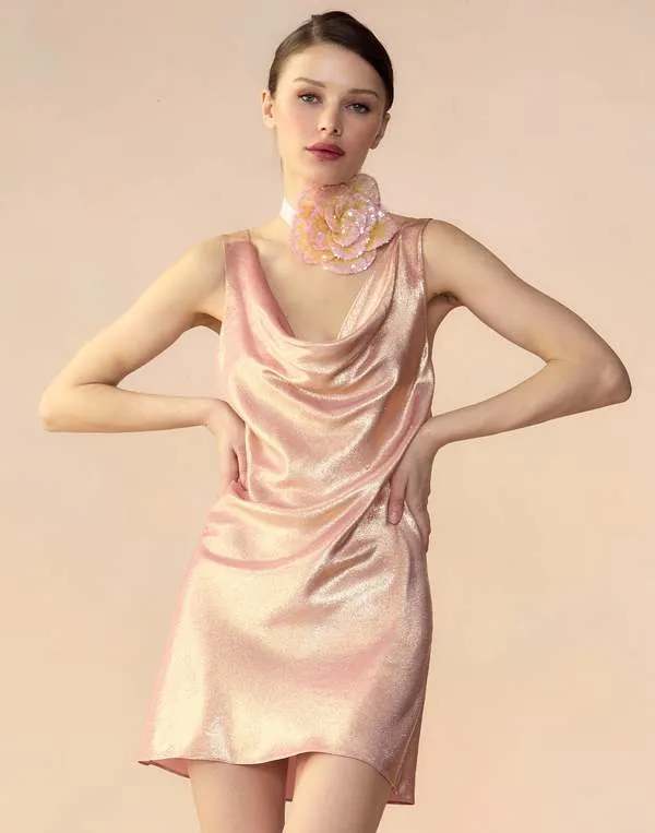 Shimmering Siren Dress - Rose Gold