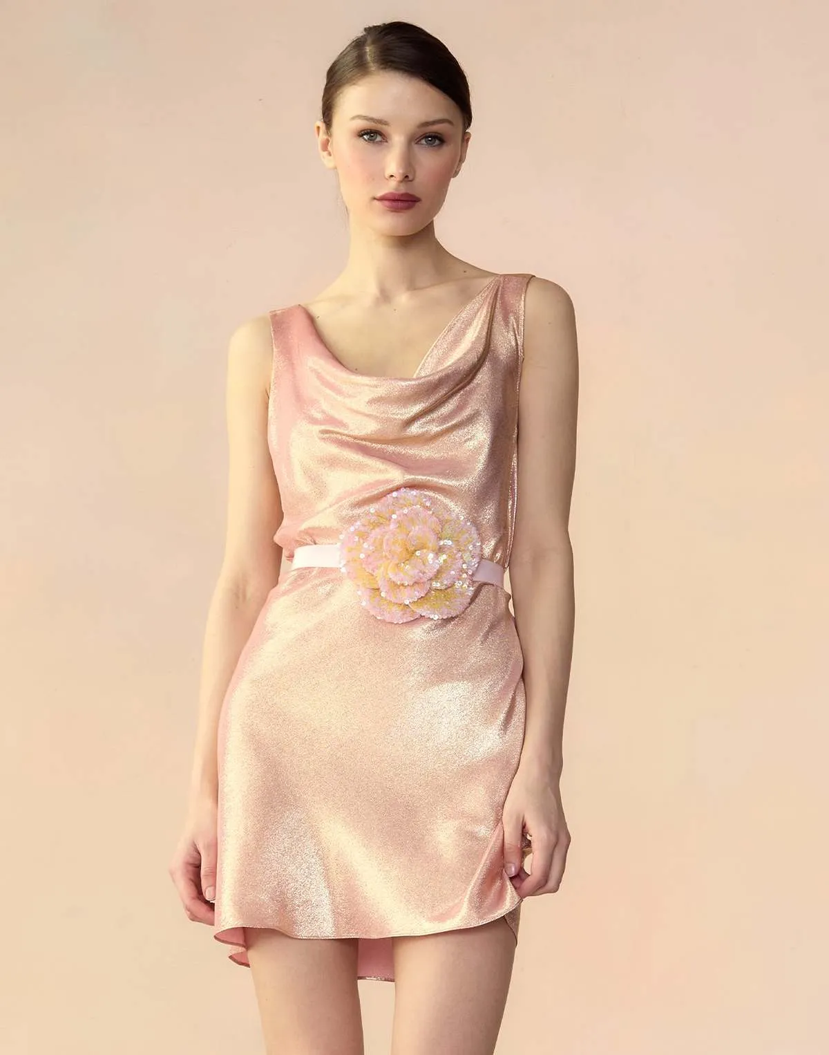 Shimmering Siren Dress - Rose Gold