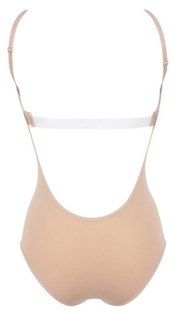 Silky Low Cut Camisole Leotard With Removable Padding