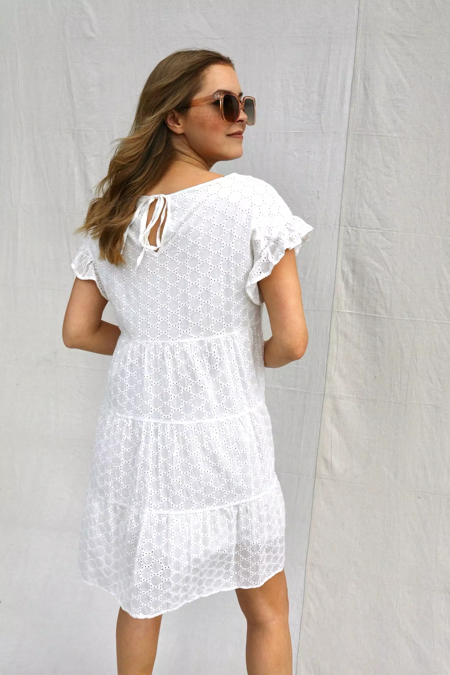 SIZE MEDIUM Sadie Eyelet Lace Dress