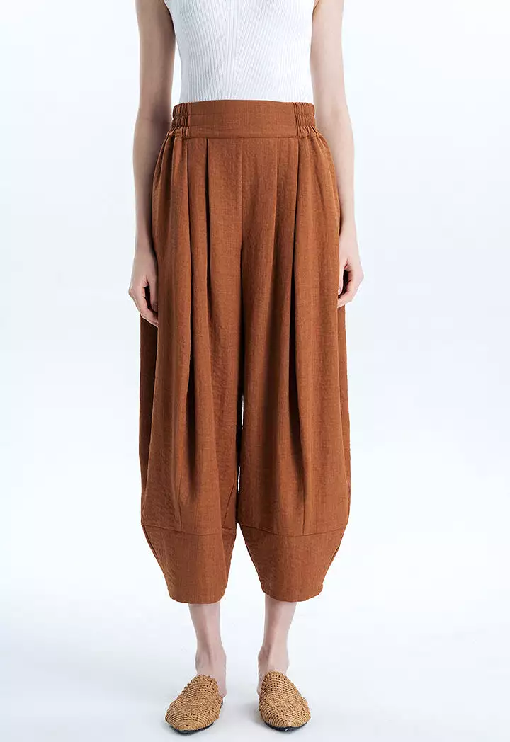 Slanted Hem Wide Leg Trouser