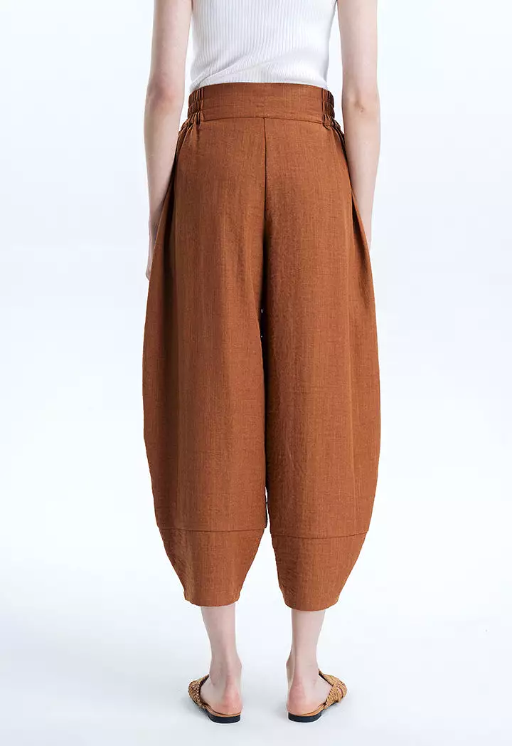 Slanted Hem Wide Leg Trouser