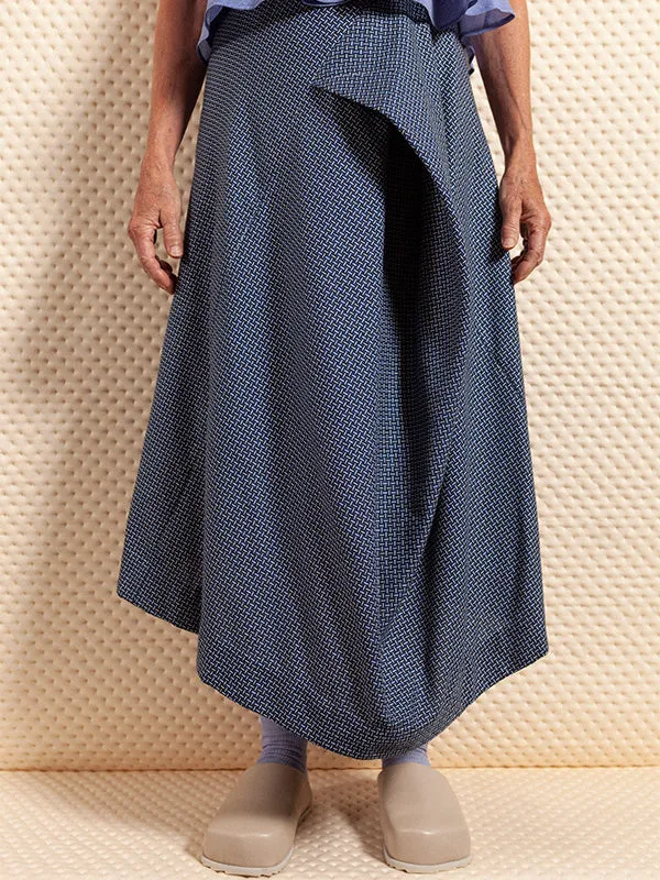 Sleeping Skirt - Blue Crosses