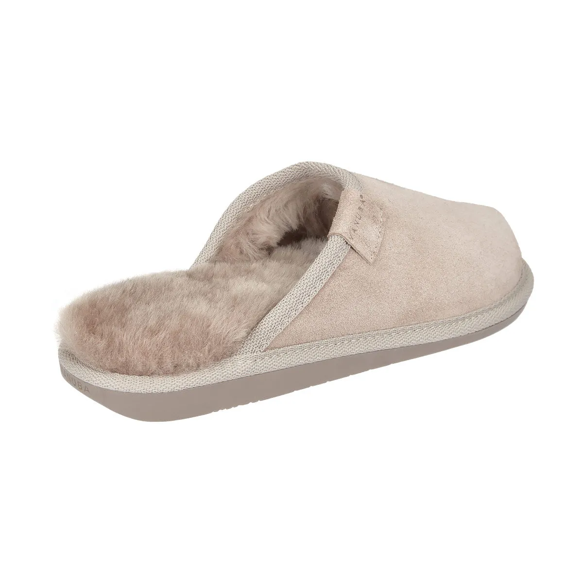 SOAY Men's beige sheep slippers