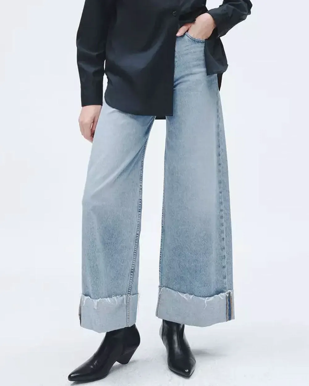 Sofie Crop Cuffed Jean in Mari