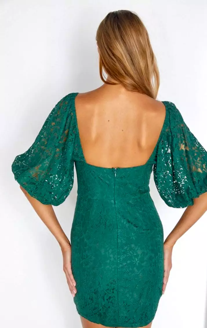 Soraya green lace dress