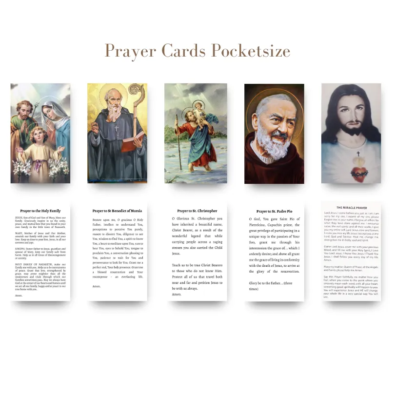 Stainless Steel Catholic Pocket Medal Prayer Kit