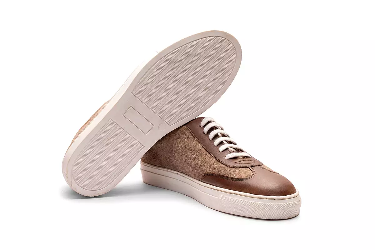 Suede & Smooth Leather combo Oxford Sneaker