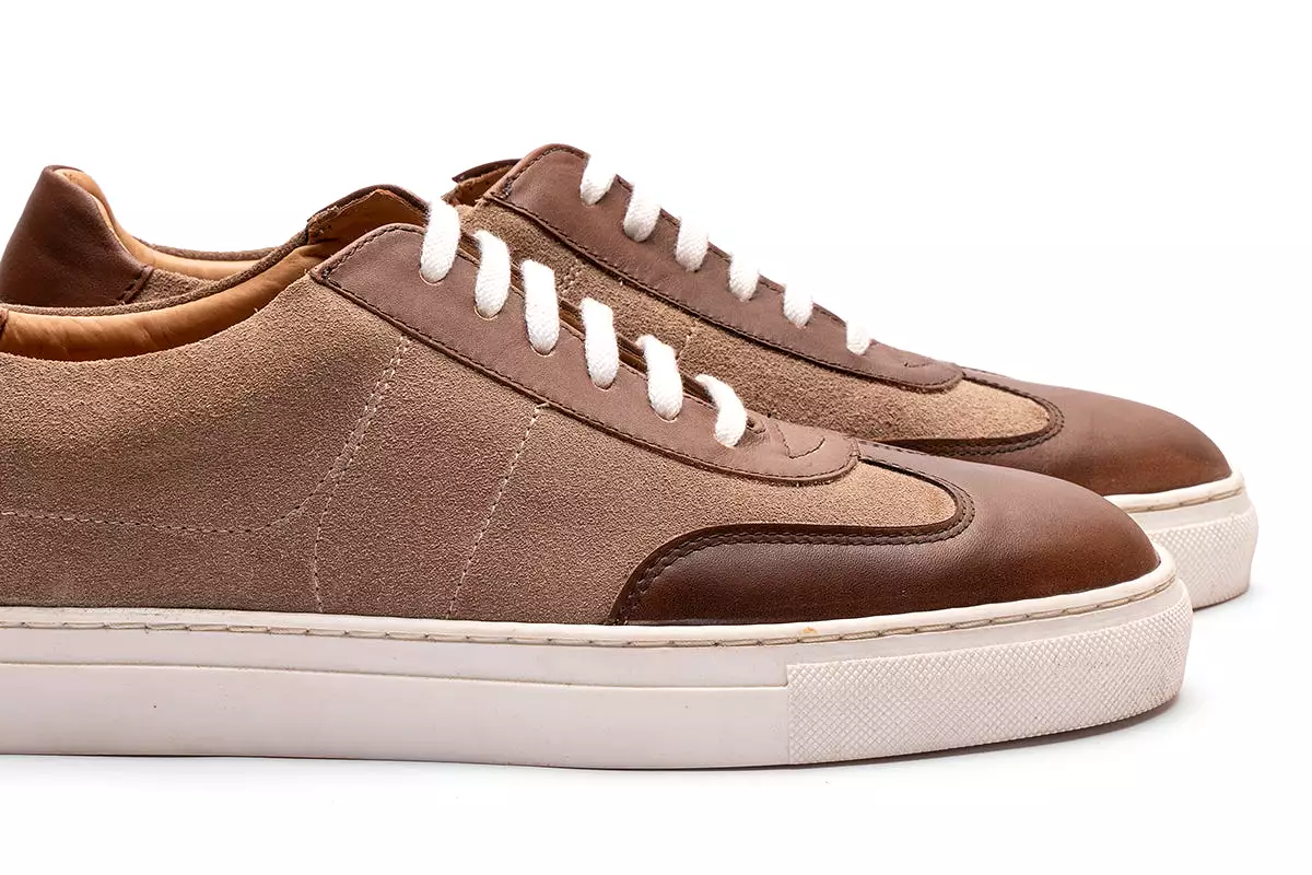 Suede & Smooth Leather combo Oxford Sneaker