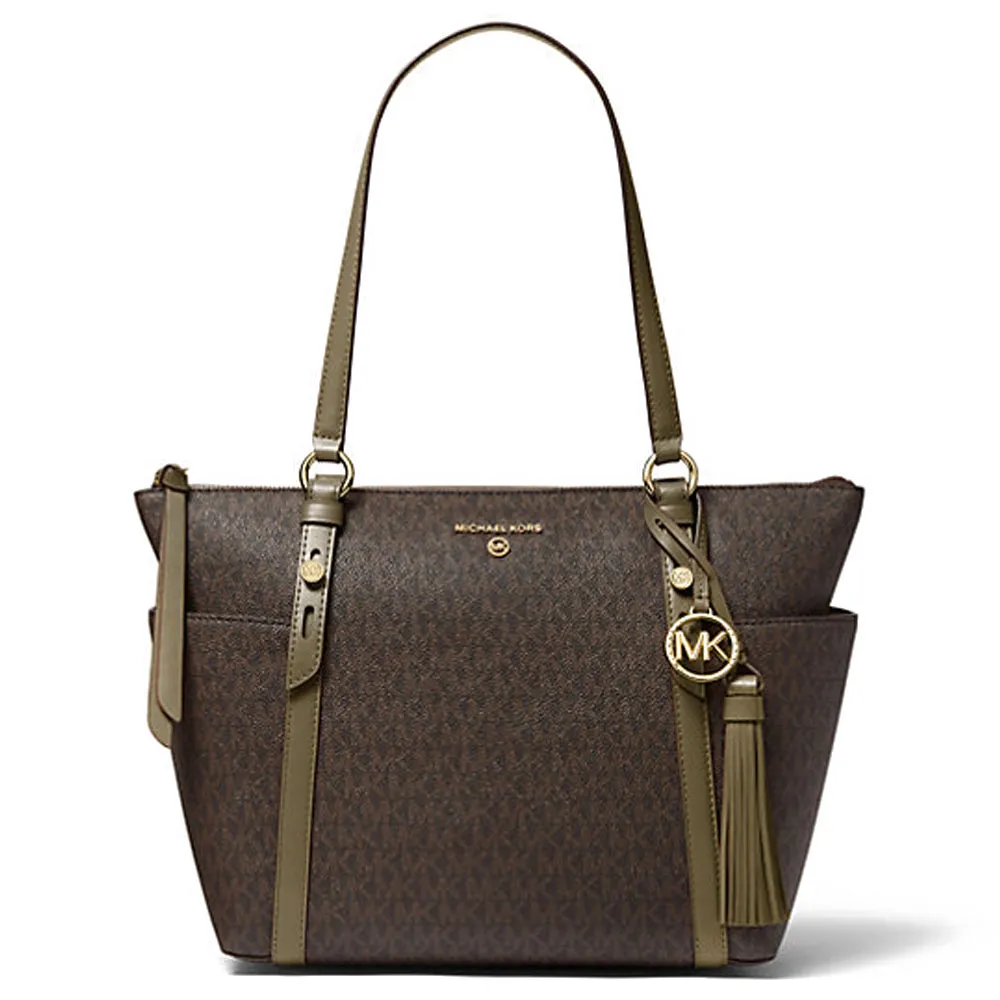 Sullivan Medium Logo Top-Zip Tote Bag