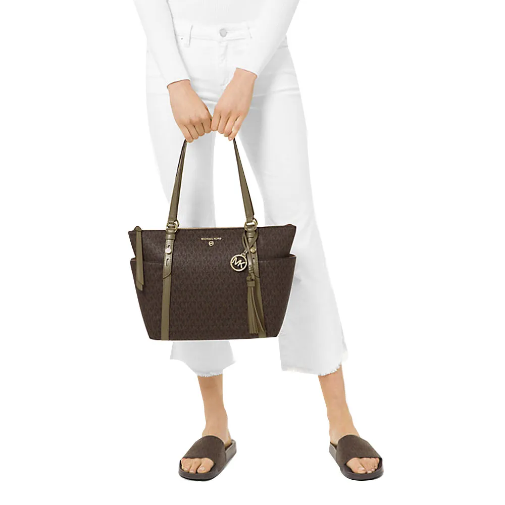 Sullivan Medium Logo Top-Zip Tote Bag