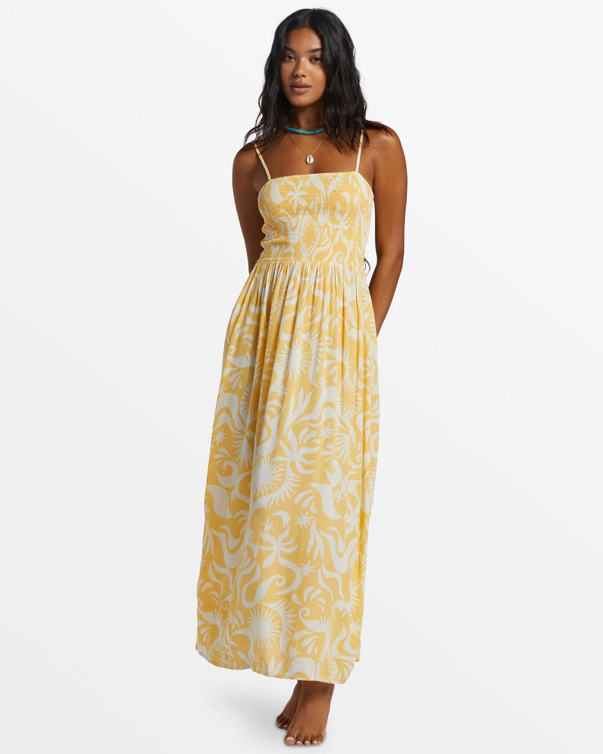 Sunspell Midi Dress - Gold