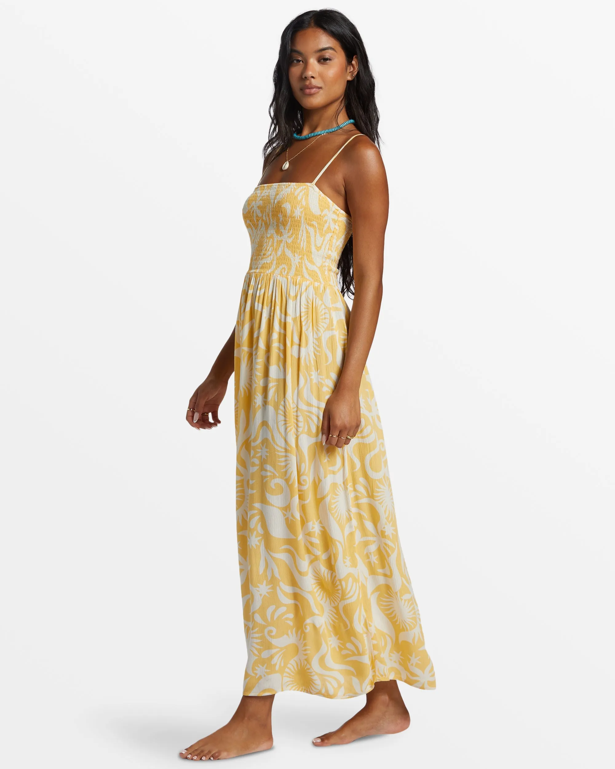 Sunspell Midi Dress - Gold