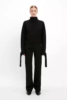 Tailored Straight Leg Trouser In Black