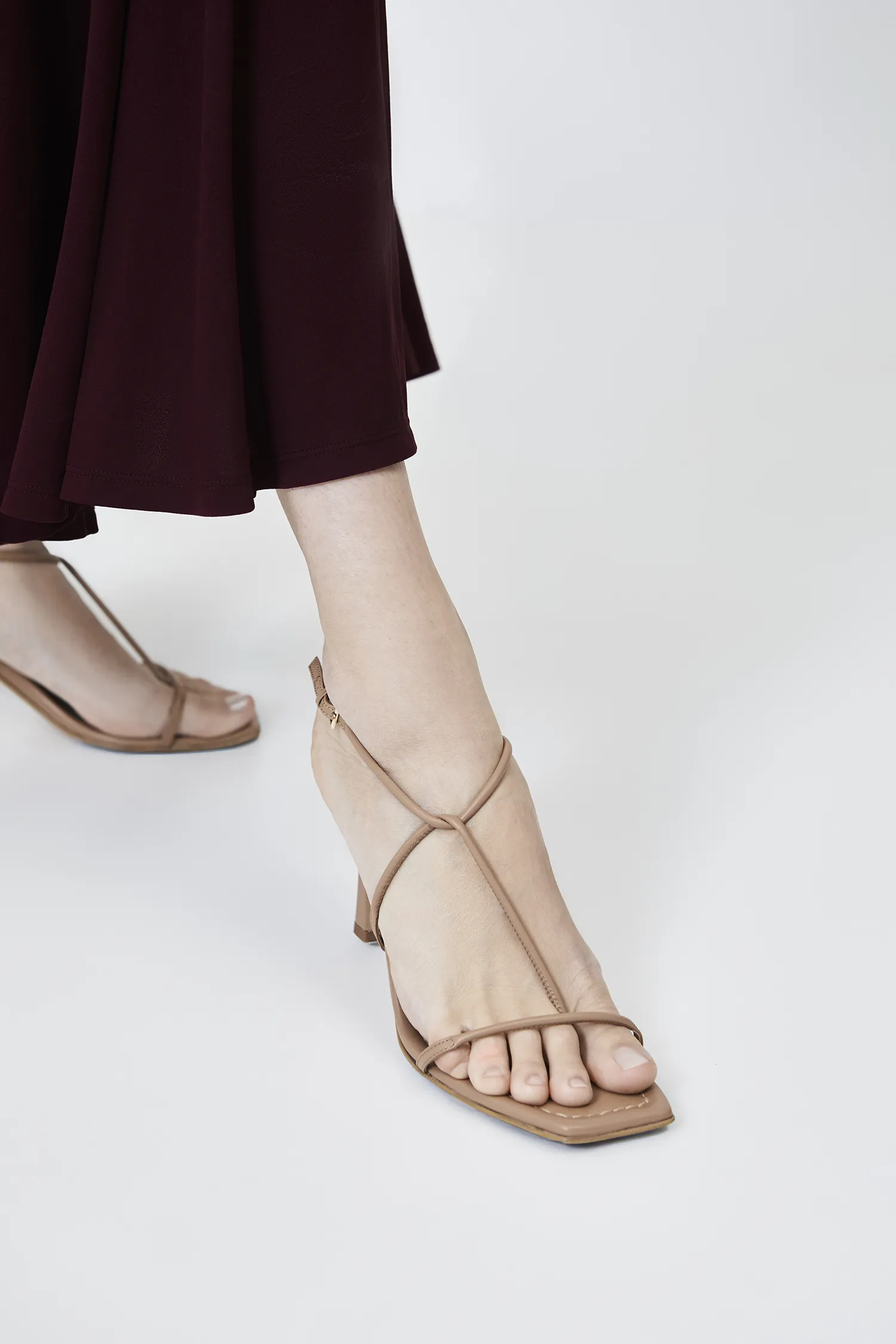 The Strappy Sandal - Almond