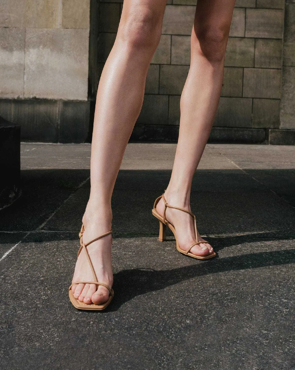 The Strappy Sandal - Almond