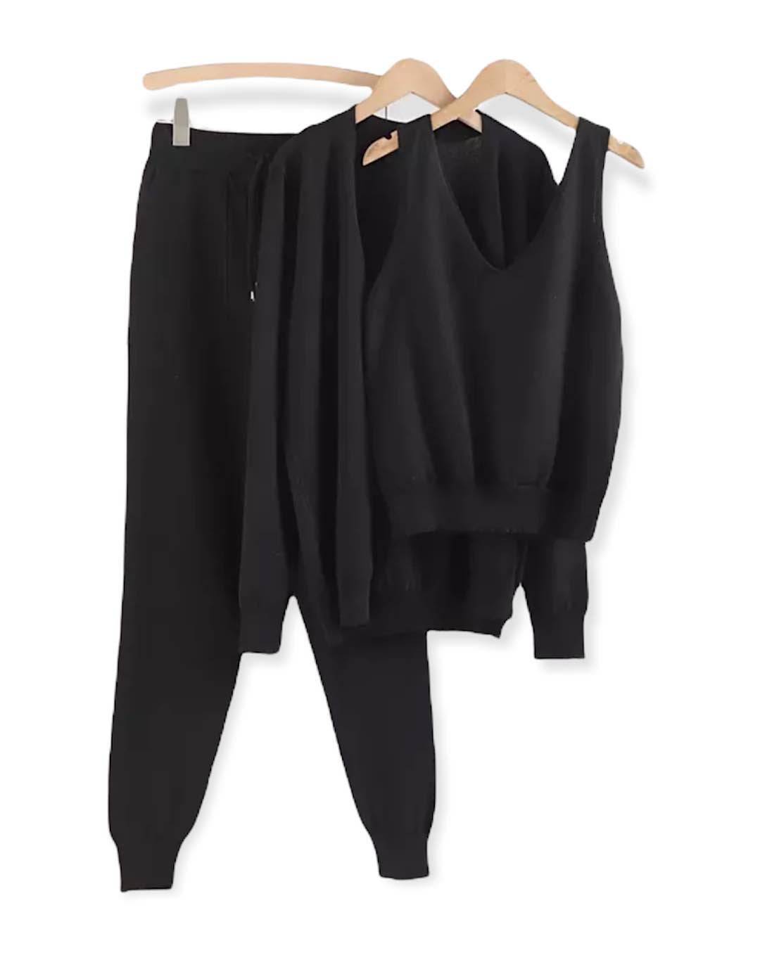 Three Piece Camisole Cardigan Trousers Set