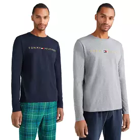 Tommy Hilfiger 'Gold Logo' Long Sleeve Lounge T-Shirt