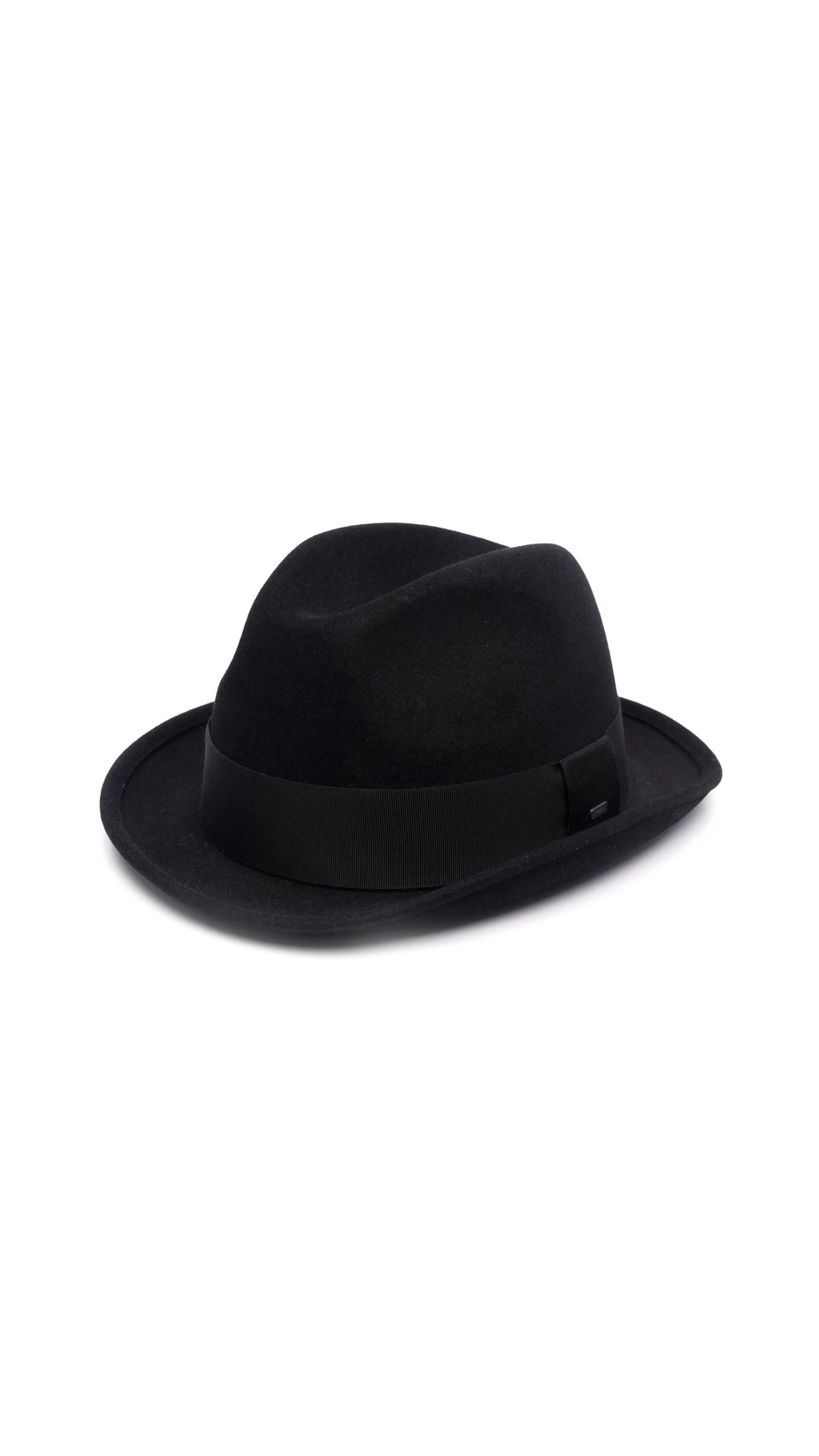 Trilby Hat in Wool Felt - Black