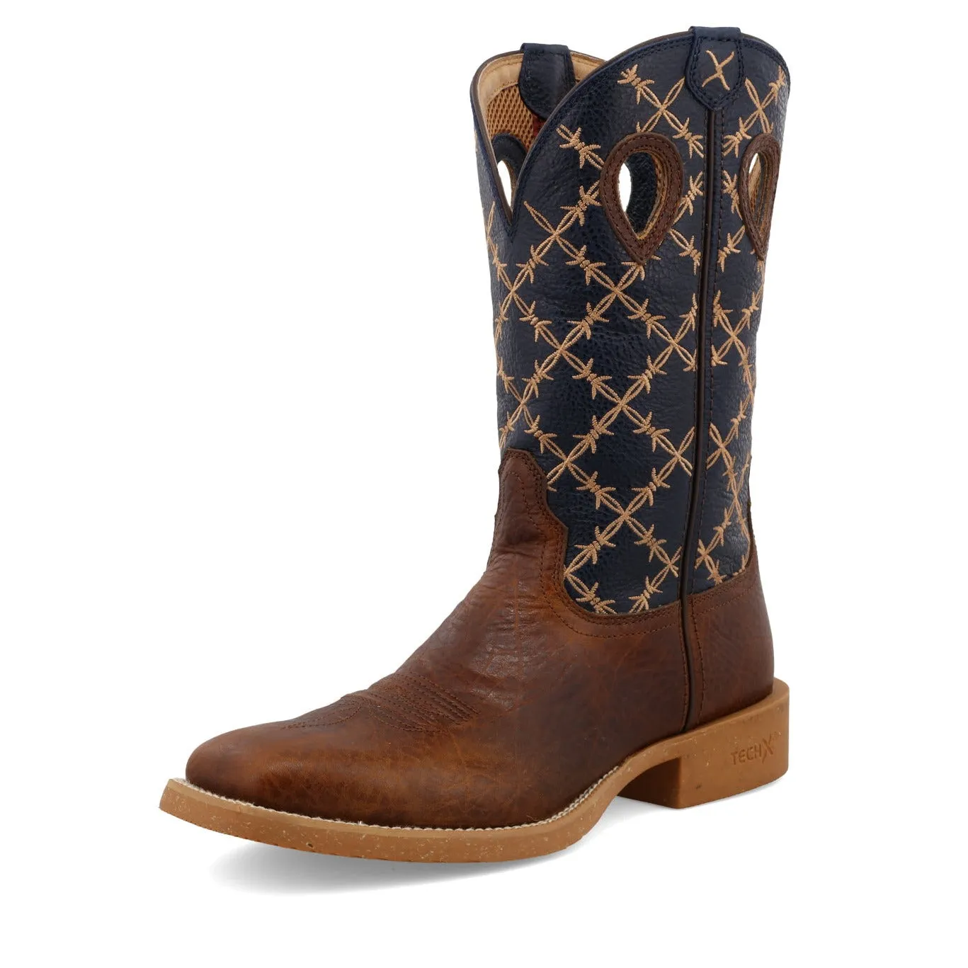 Twisted X Men's Tech X Rustic Brown and Navy Western Boot