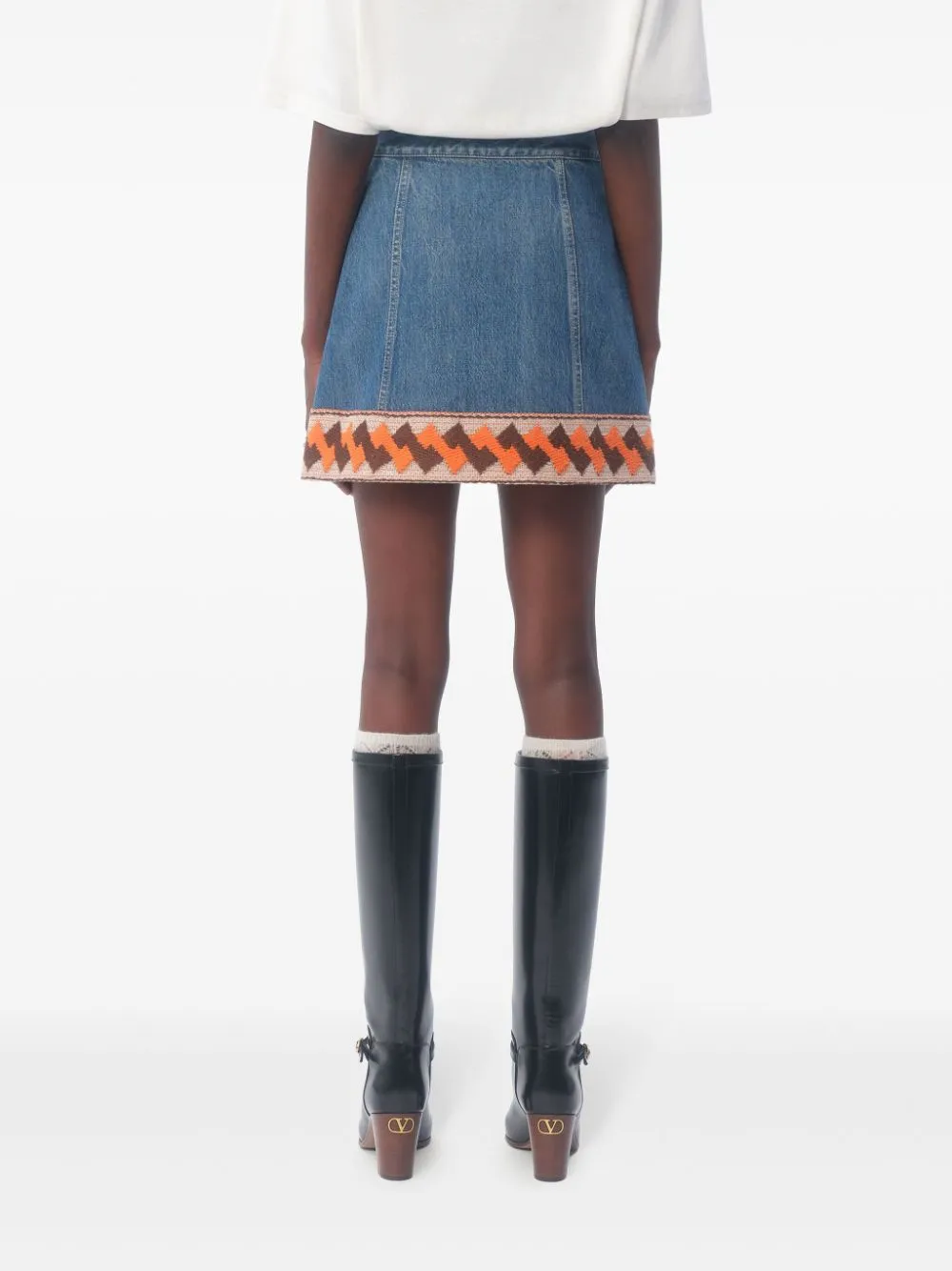 Valentino Denim Mini Skirt