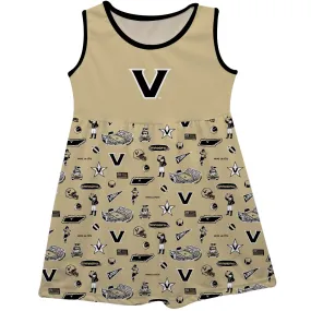 Vive La Fete Vanderbilt Commodores Girls Infant Gold Impressions Artwork Tank Top Dress