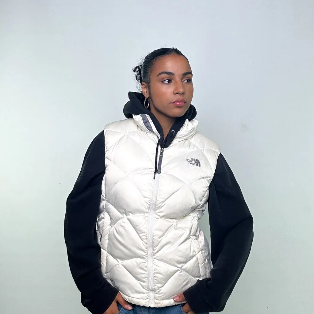 White 90s The North Face 550 Series Puffer Jacket Coat Gilet (XL)