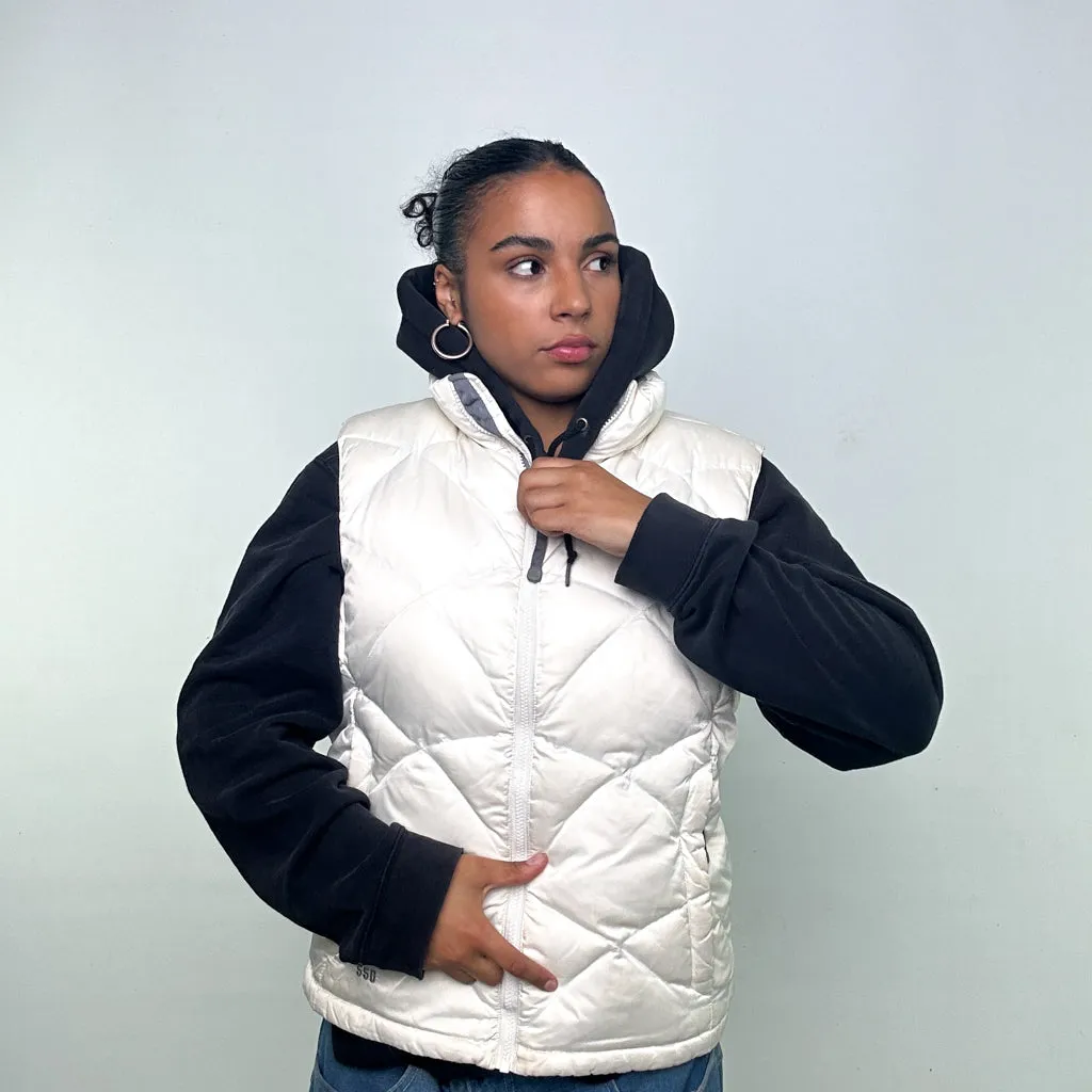 White 90s The North Face 550 Series Puffer Jacket Coat Gilet (XL)