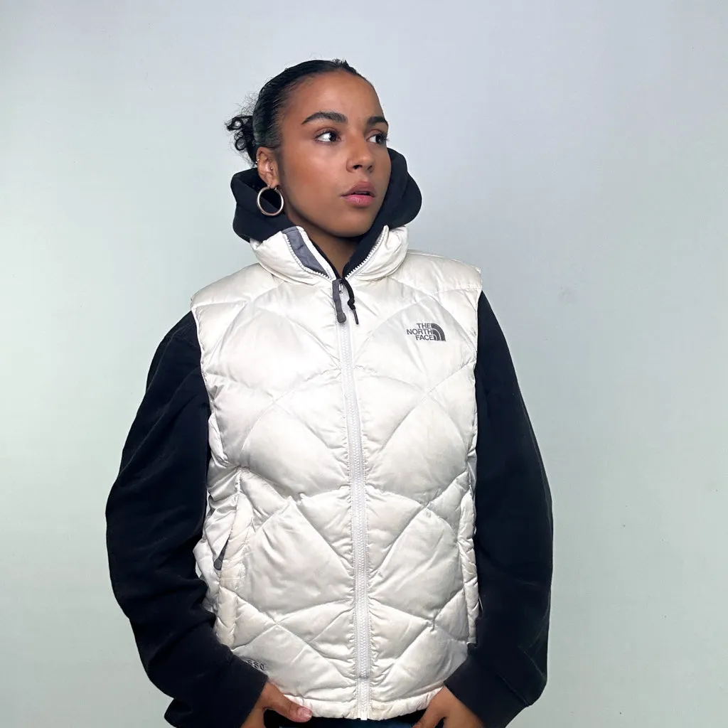 White 90s The North Face 550 Series Puffer Jacket Coat Gilet (XL)