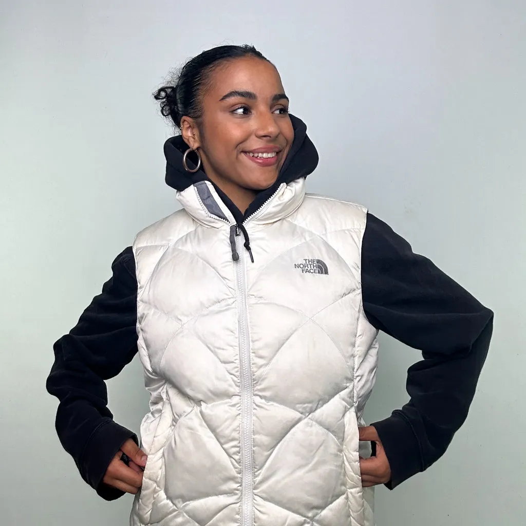 White 90s The North Face 550 Series Puffer Jacket Coat Gilet (XL)