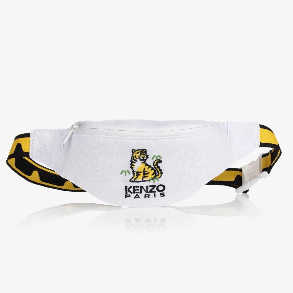 WHITE KOTORA TIGER BELT BAG (20C