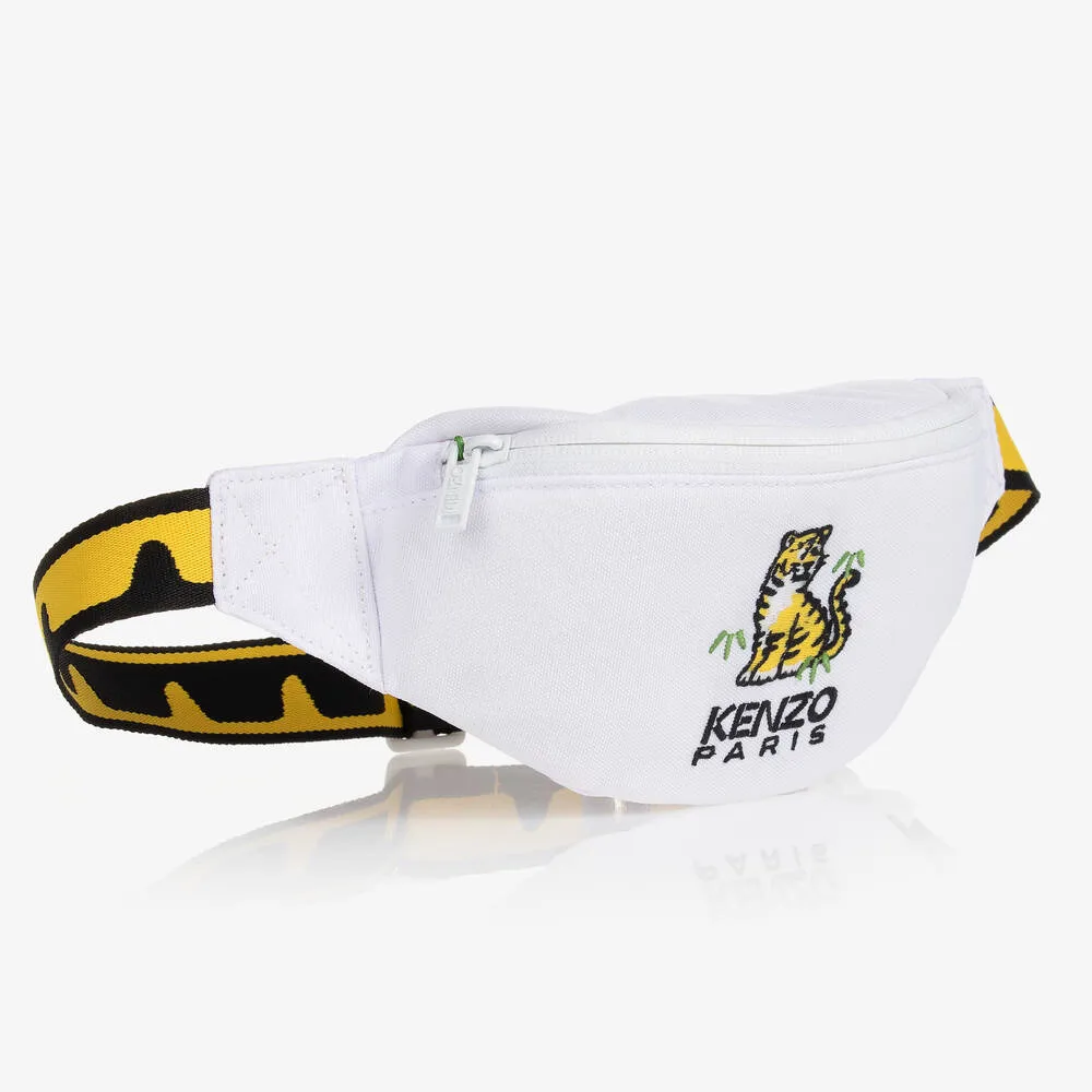 WHITE KOTORA TIGER BELT BAG (20C