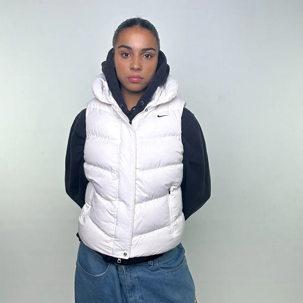 WHITE Y2KS NIKE PUFFER JACKET COAT GILET (