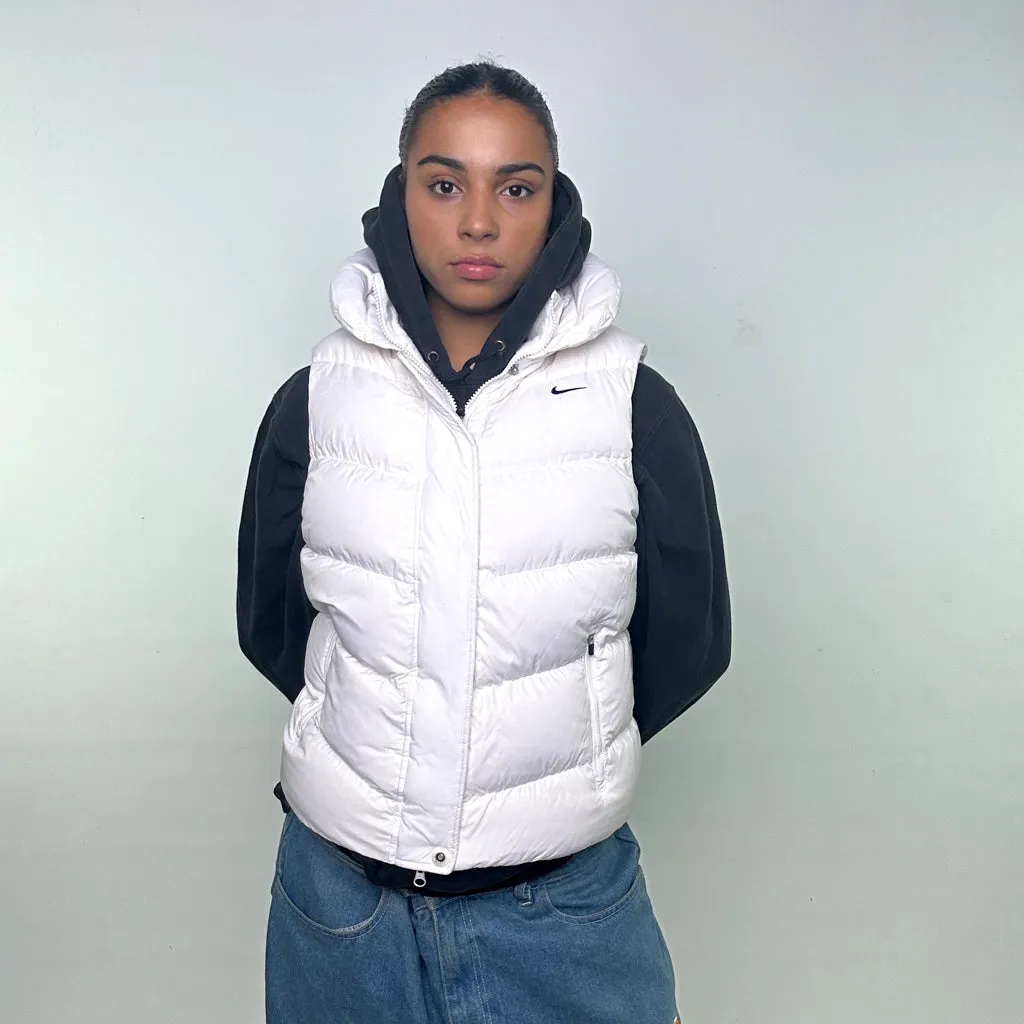 WHITE Y2KS NIKE PUFFER JACKET COAT GILET (