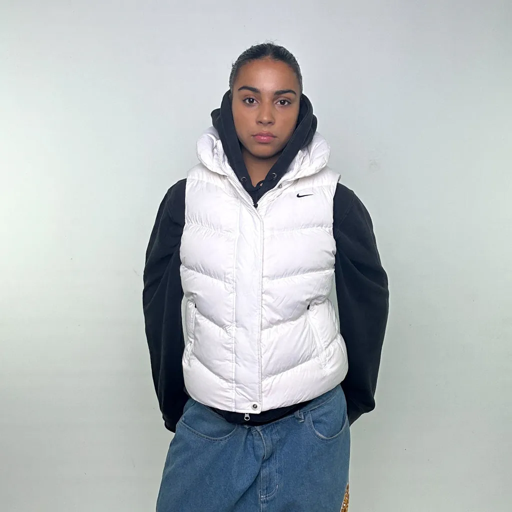 WHITE Y2KS NIKE PUFFER JACKET COAT GILET (