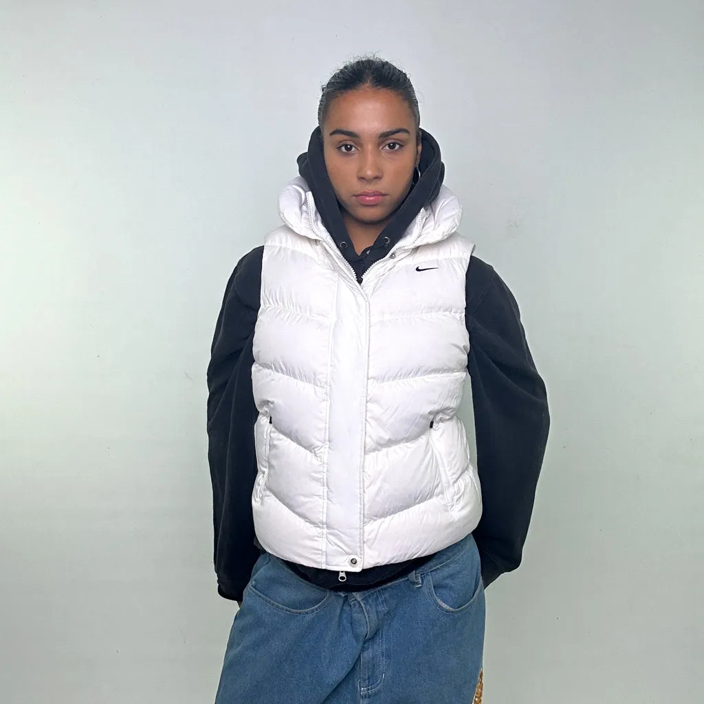 WHITE Y2KS NIKE PUFFER JACKET COAT GILET (