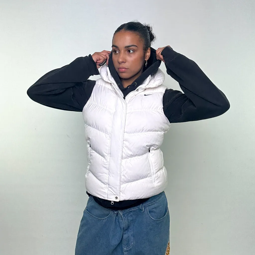 WHITE Y2KS NIKE PUFFER JACKET COAT GILET (