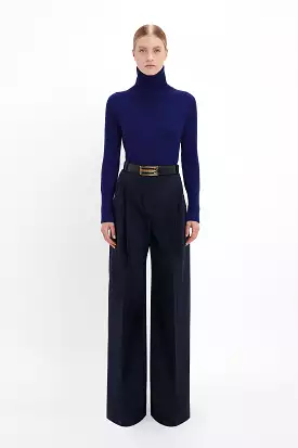 Wide Leg Trouser In Midnight