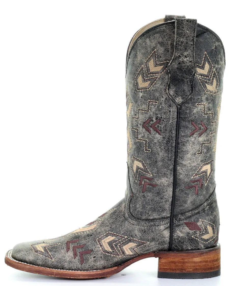 Women's Bone Arrowhead Western Boots